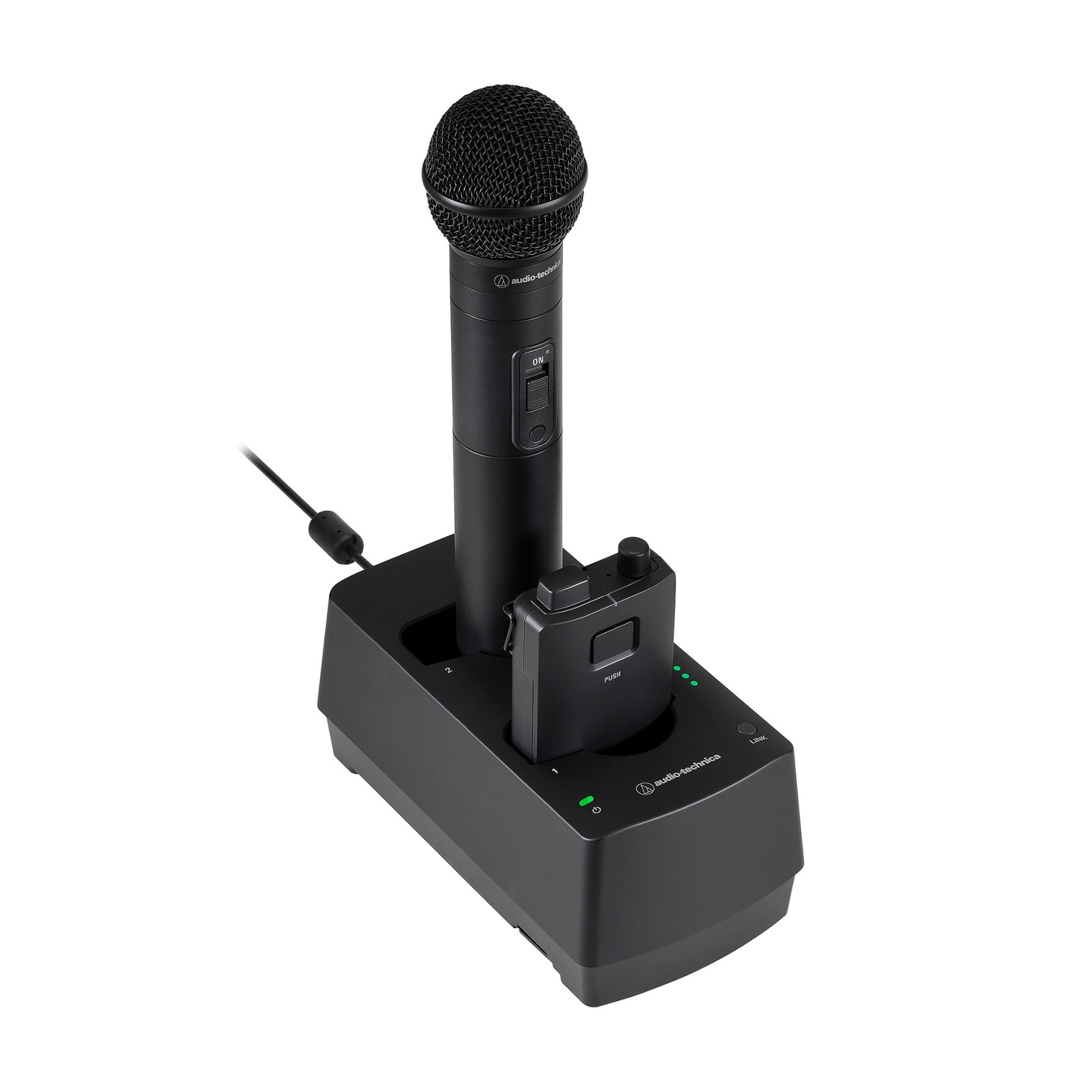 Audio-Technica ESW-CHG4 - Dual Bay Charging Station for Handheld and Beltpack Transmitters