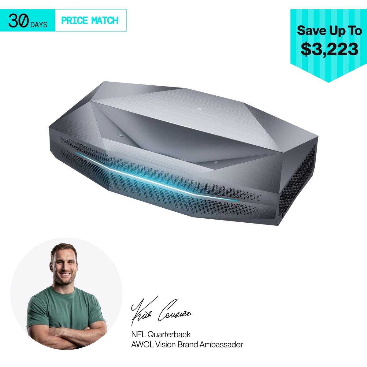 AWOL Aetherion Max 4K Triple Laser UST Projector 3300lm