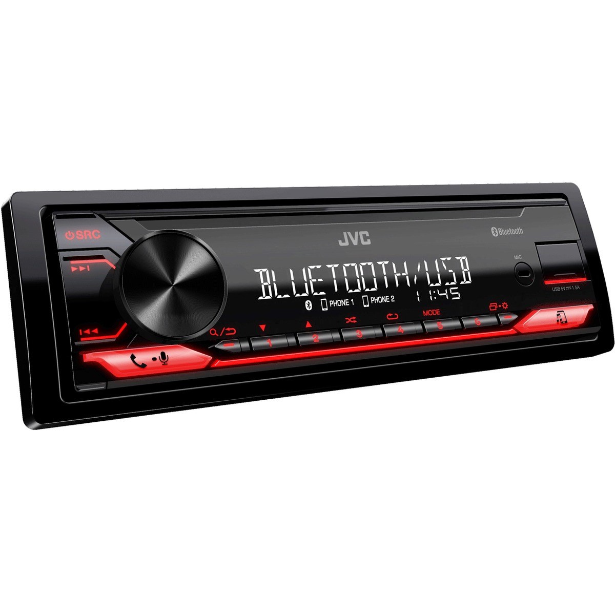 JVC KD-X182BT 1-DIN Digital Media Receiver with Bluetooth and USB
