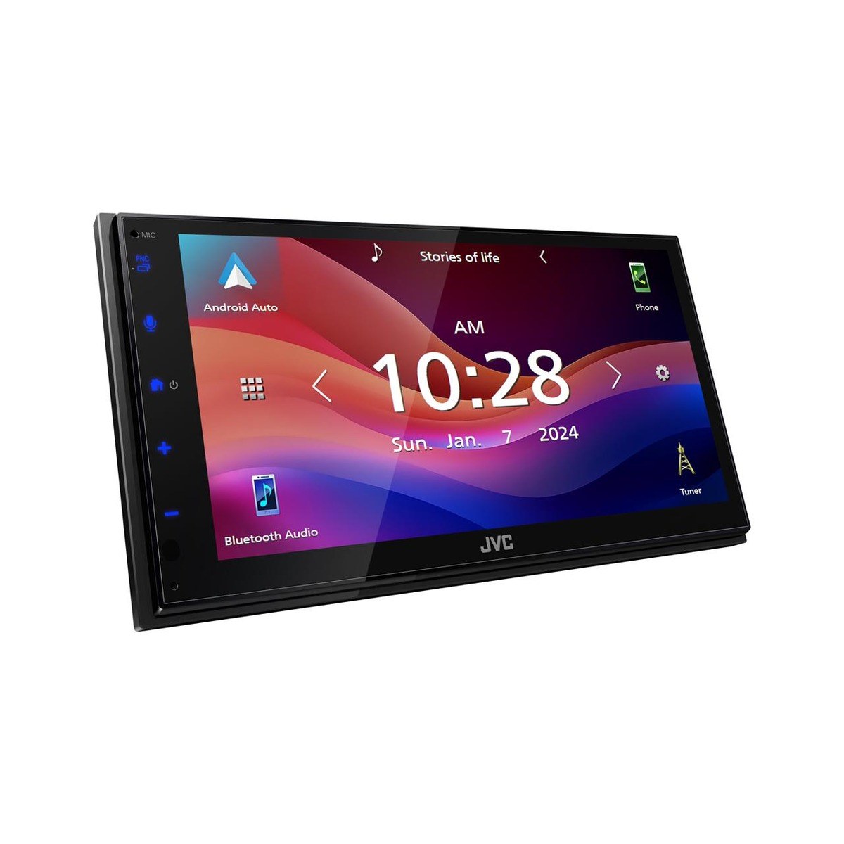 JVC KW-M590BT 6.8" Capacitive Touch Digital Media Receiver with Apple CarPlay and Android Auto