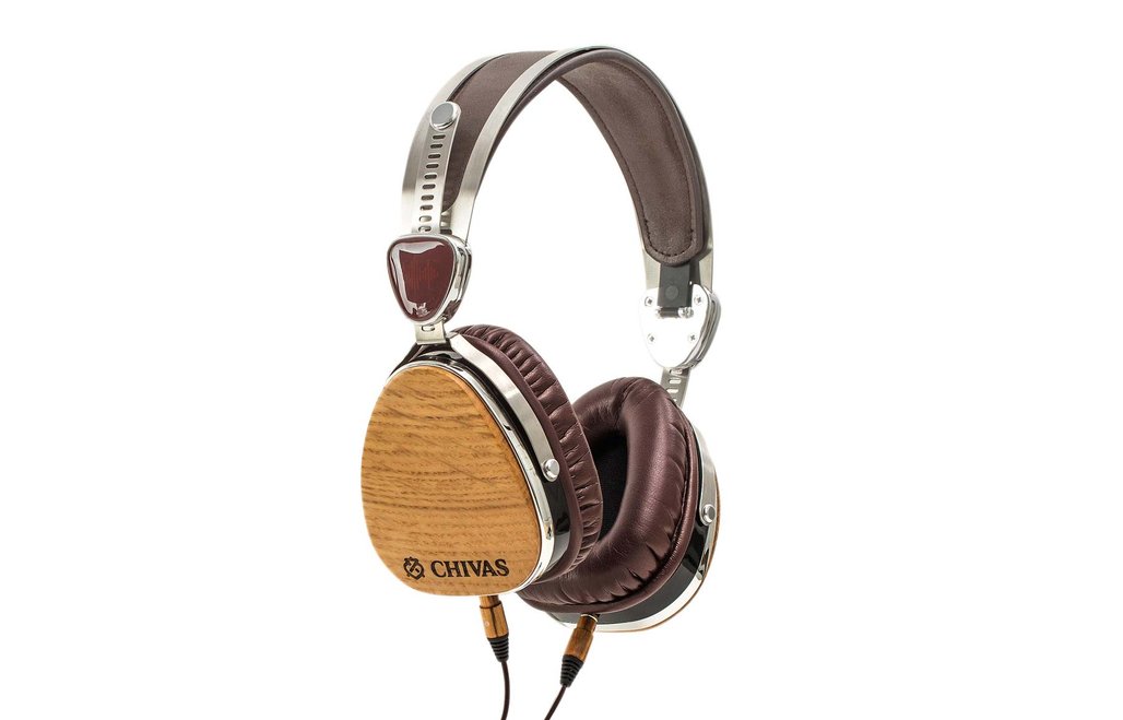 Chivas Whiskey Barrel Wood Troubadours - Headphones Limited Edition