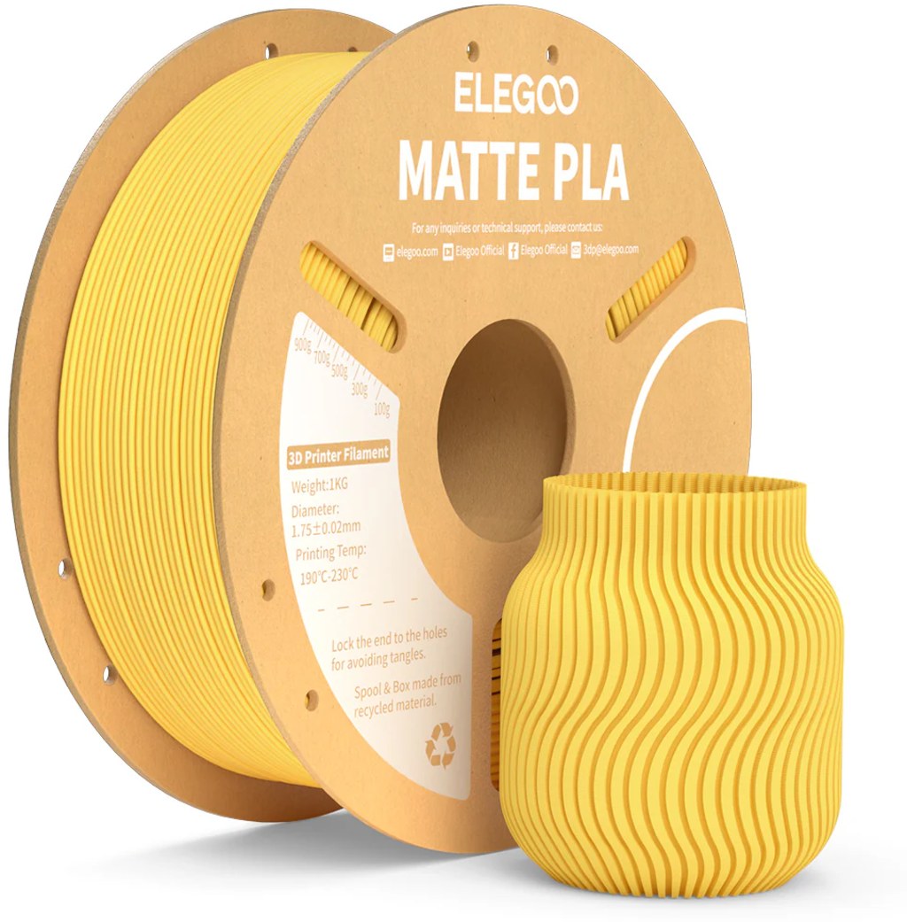 Elegoo - PLA Matte Sunshine Yellow 1.75mm / 1000g Filament