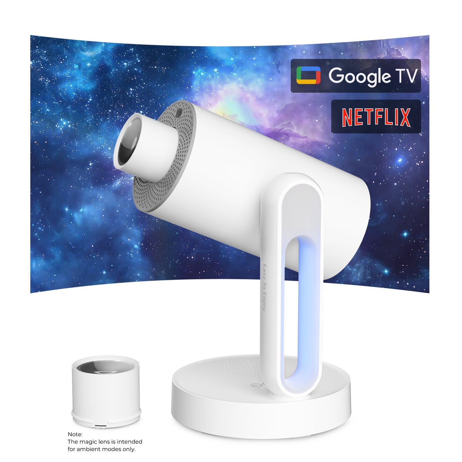 ETOE Starfish Plus A1223 Full HD Google TV Smart Projector with Night Light — view 3