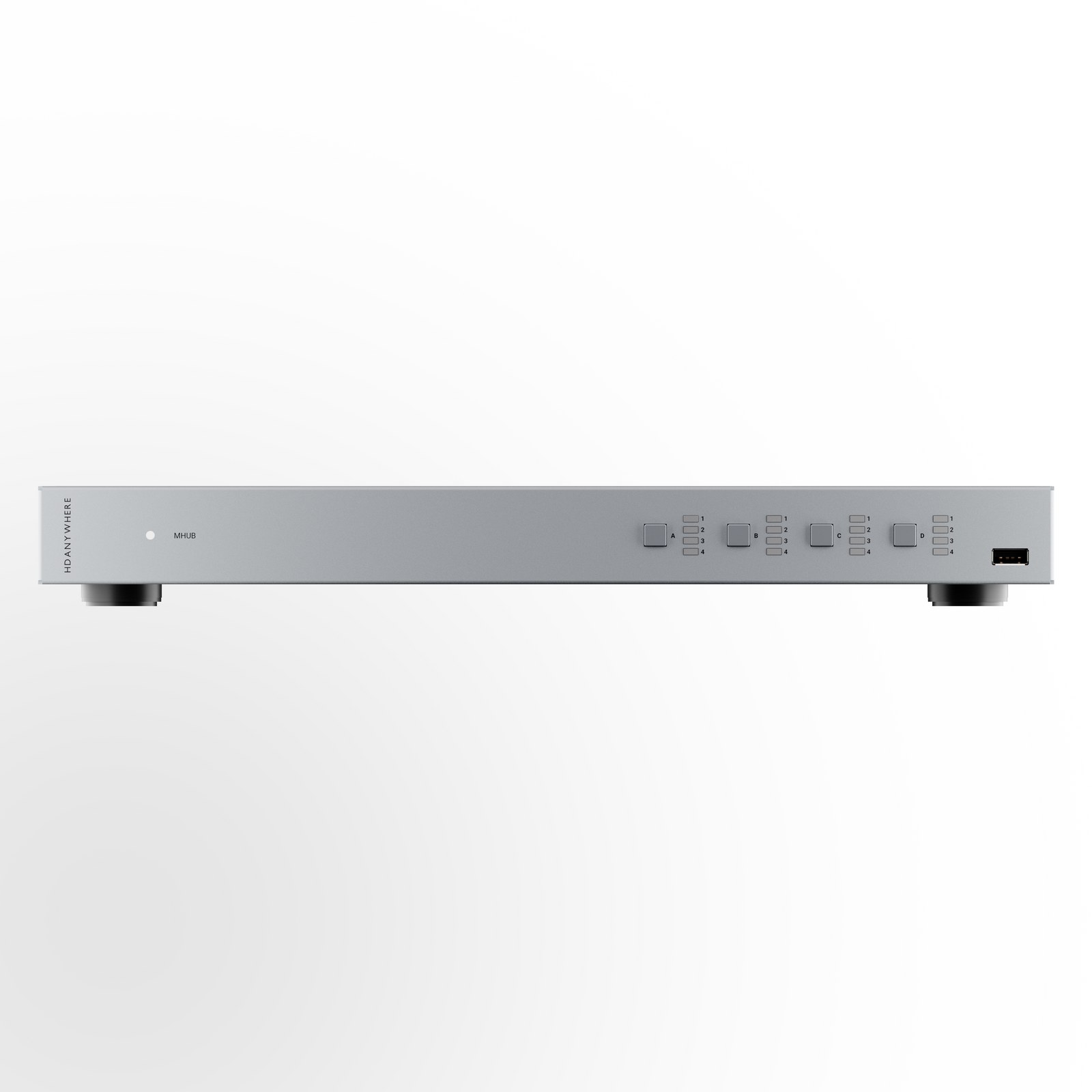 HDANYWHERE MHUB (4x4) 100A HDBaseT Matrix with 4 Receivers
