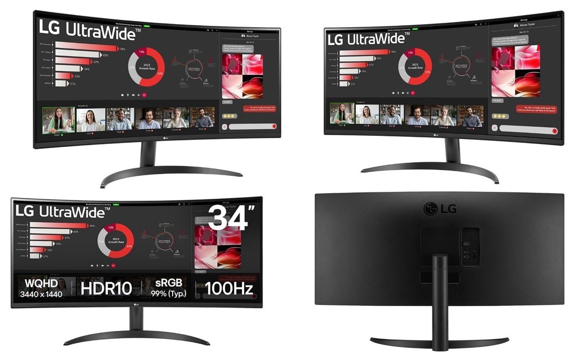 LG Electronics LG 34-inch UltraWide Curved QHD LED Monitor