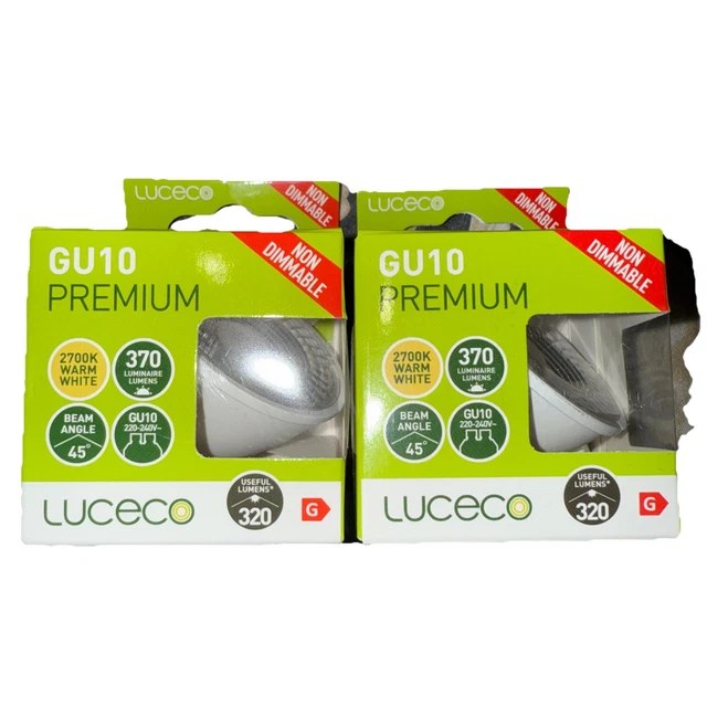 Luceco GU10 5W - Warm White 5 Pack LED 370 Lumens