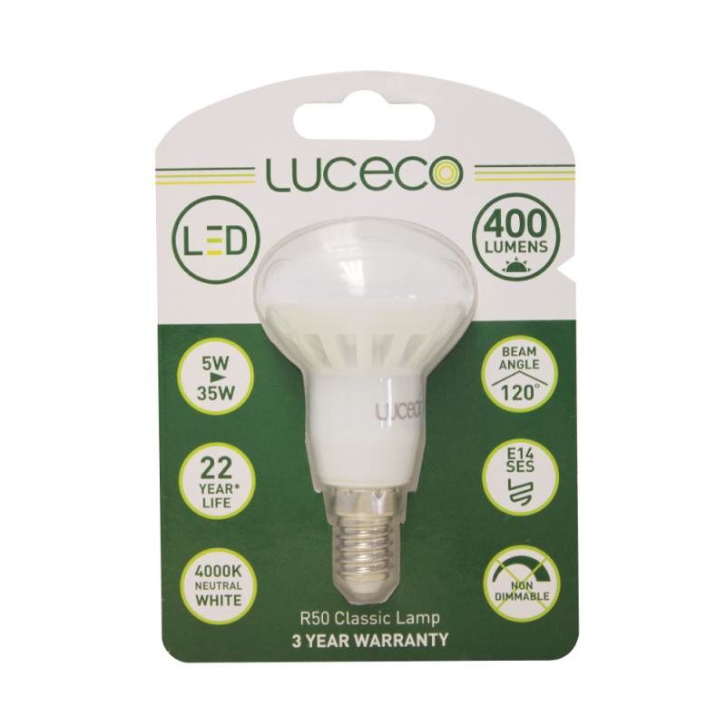 Luceco R50 E14 - 5W Natural White 400 Lumens 2700K