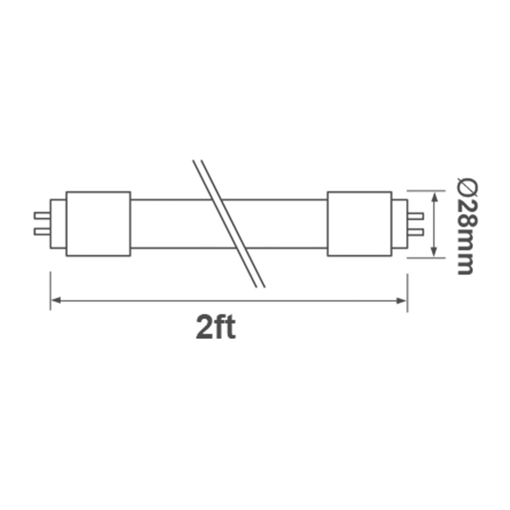 Luceco T28 2ft - 10W 1000 Lumens 6500k LED Cool