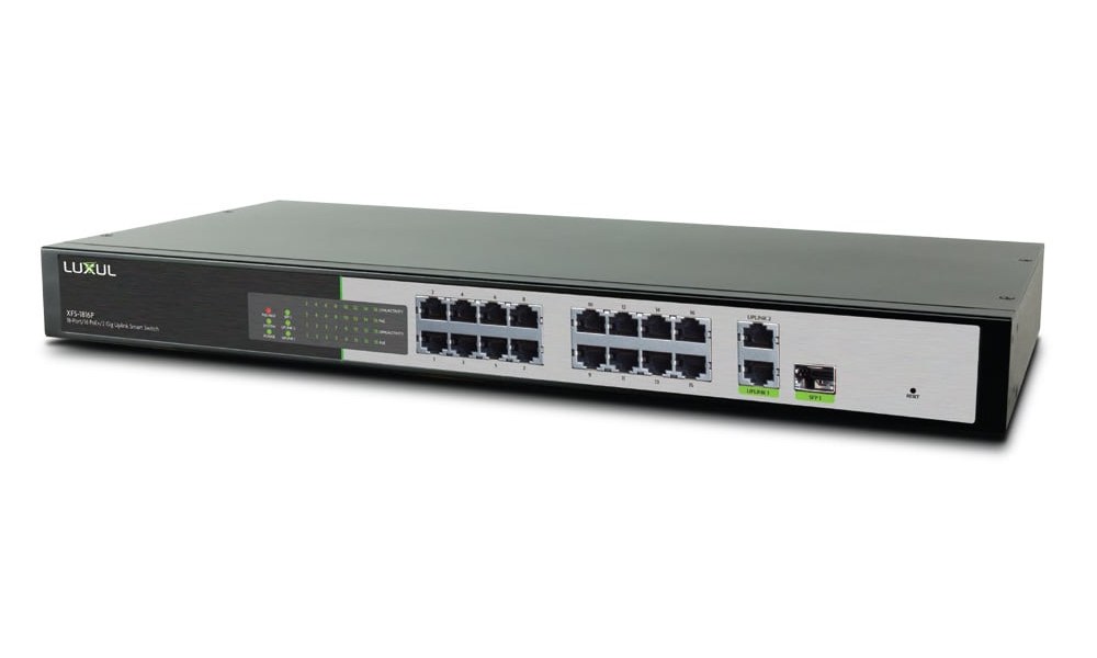 Luxul LUX-XFS-1816P-E - 18-Port/16 PoE+/2 Gig Uplink Smart Switch