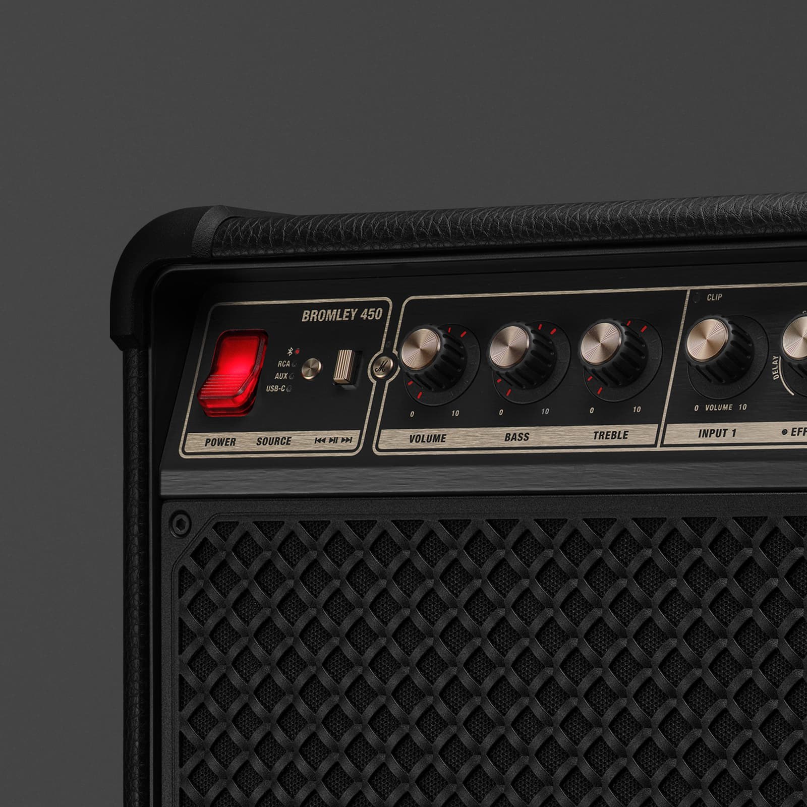 Marshall Bromley 450 Portable Bluetooth Party Speaker - Black & Brass — view 4