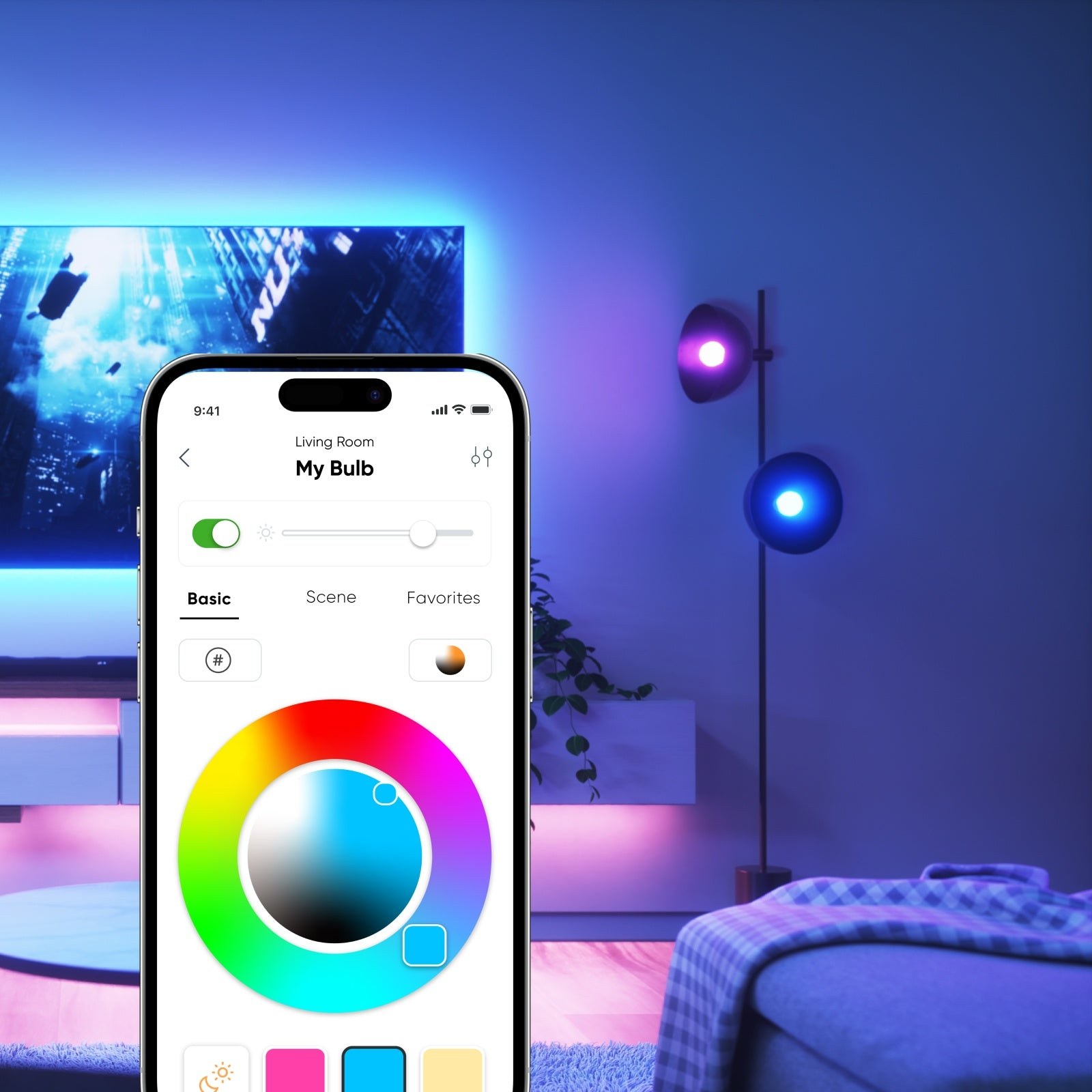 Nanoleaf Essentials Matter Smart Bulb A60 E27, Wi-Fi, 2 Pack — view 3