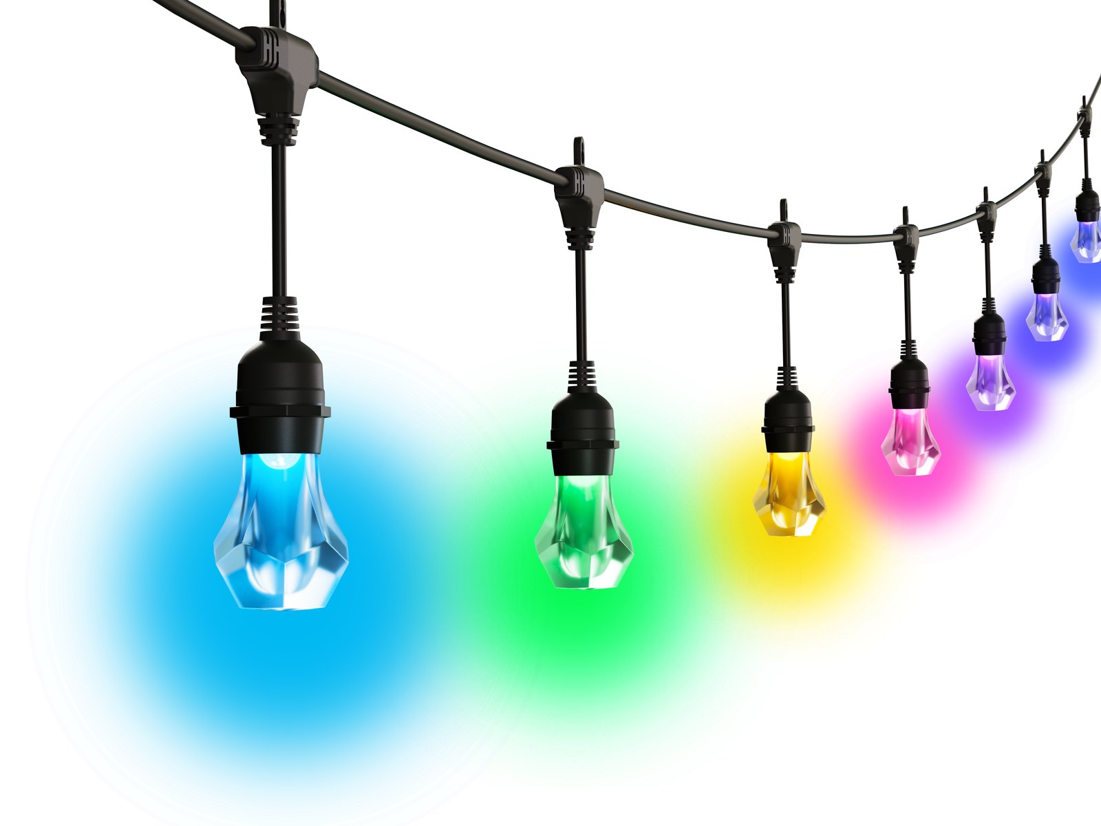 Nanoleaf Matter Smart Outdoor String Lights Expansion Pack, 15 m, 20 Bulbs — view 3
