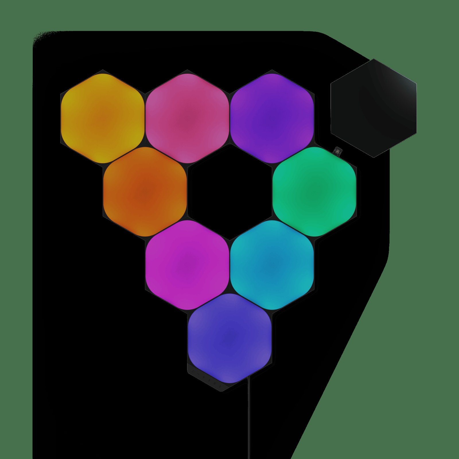 Nanoleaf Shapes Hexagons Smarter Kit, Black, 9 Panels