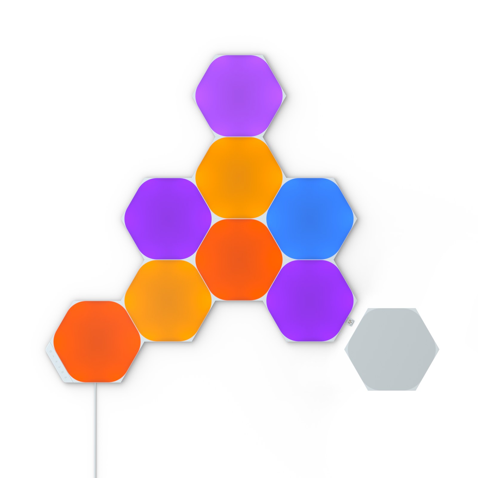 Nanoleaf Shapes Hexagons Smarter Kit, White, 9 Panels