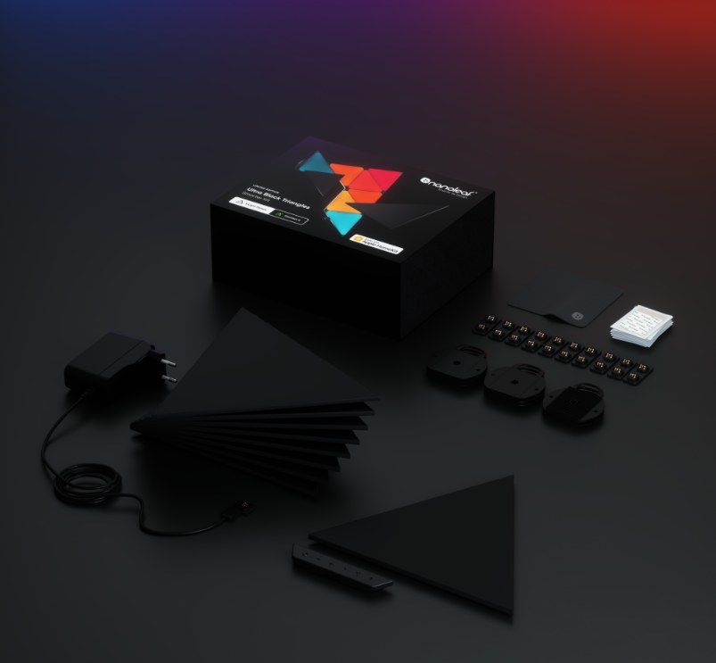 Nanoleaf Shapes Triangles Smarter Kit, Black, 9 Panels — view 3