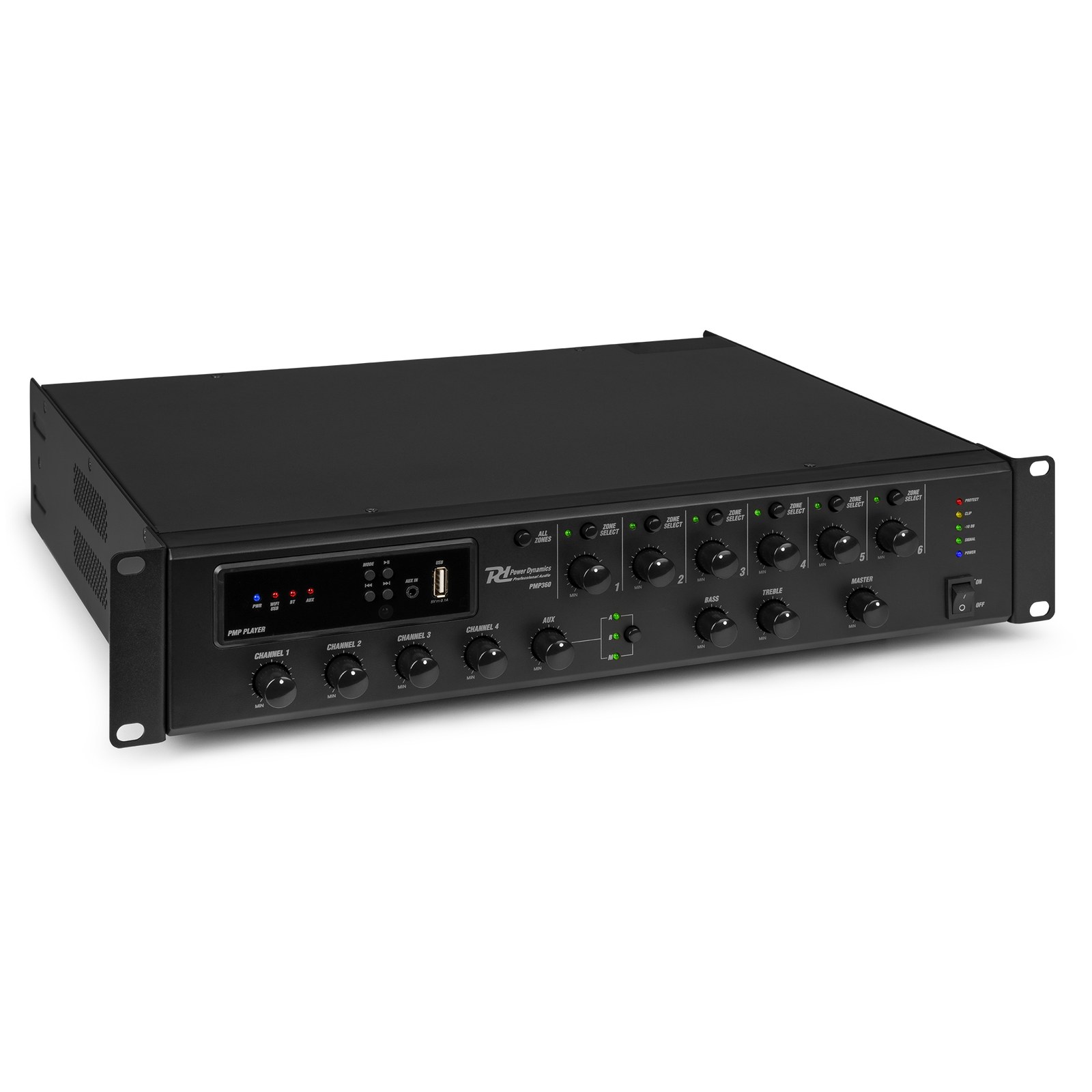 Power Dynamics - PDM PMP360 - Mixer Amplifier 360W BT USB WiFi 100V 6 Zone