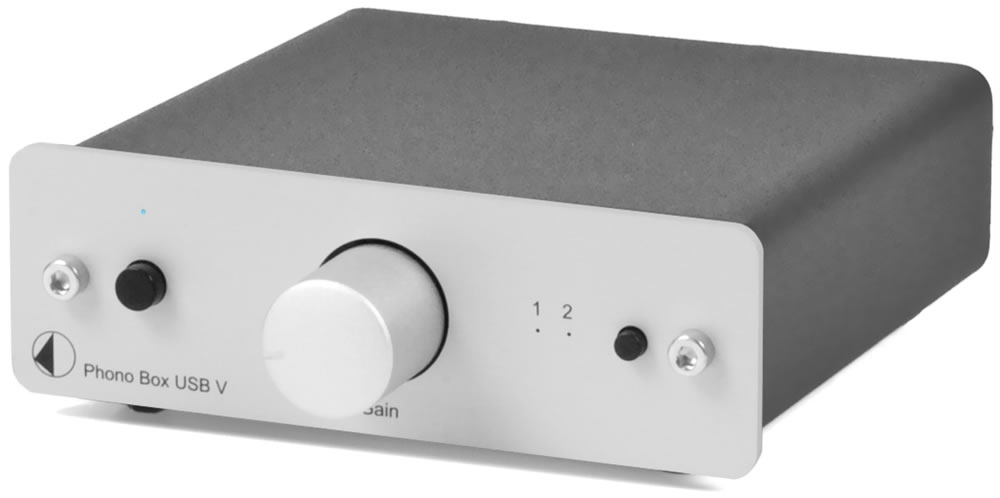 Pro-Ject Phono Box USB V  MM/MC Phono PreAmp with line and USB outputs  (silver)