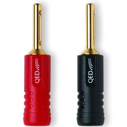 QED 4mm Banana Plugs - Screwloc (4 plugs per pack)