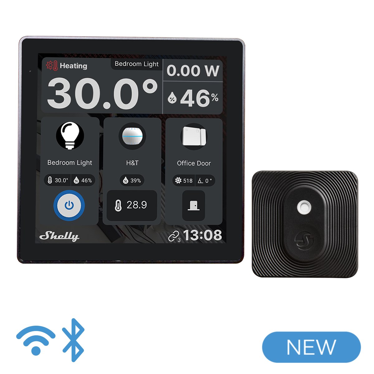 Shelly BLU H&T (Black) Bluetooth Humidity And Temperature Sensor