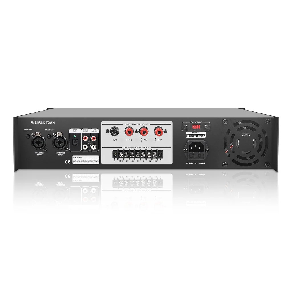 Sound Town - STCA180-6Z 180W 6-Zone Commercial Amplifier
