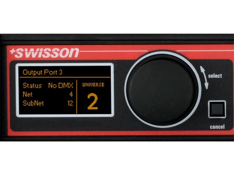 Swisson 4 - PORT ETHERNET DMX NODE 19 5PIN XLR