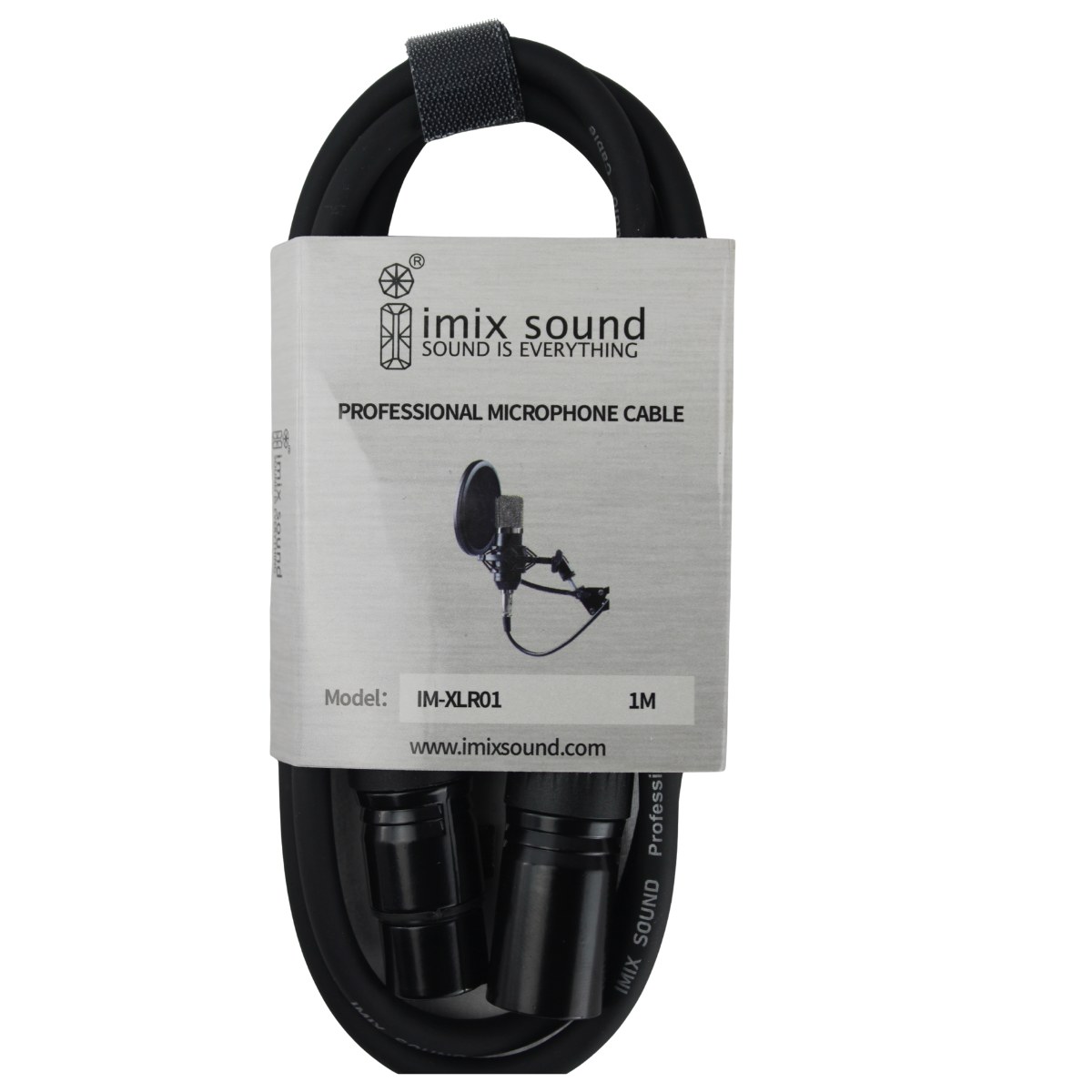 Imix - IM-XLR01 XLR Male to XLR Female Microphone Cable (1m)