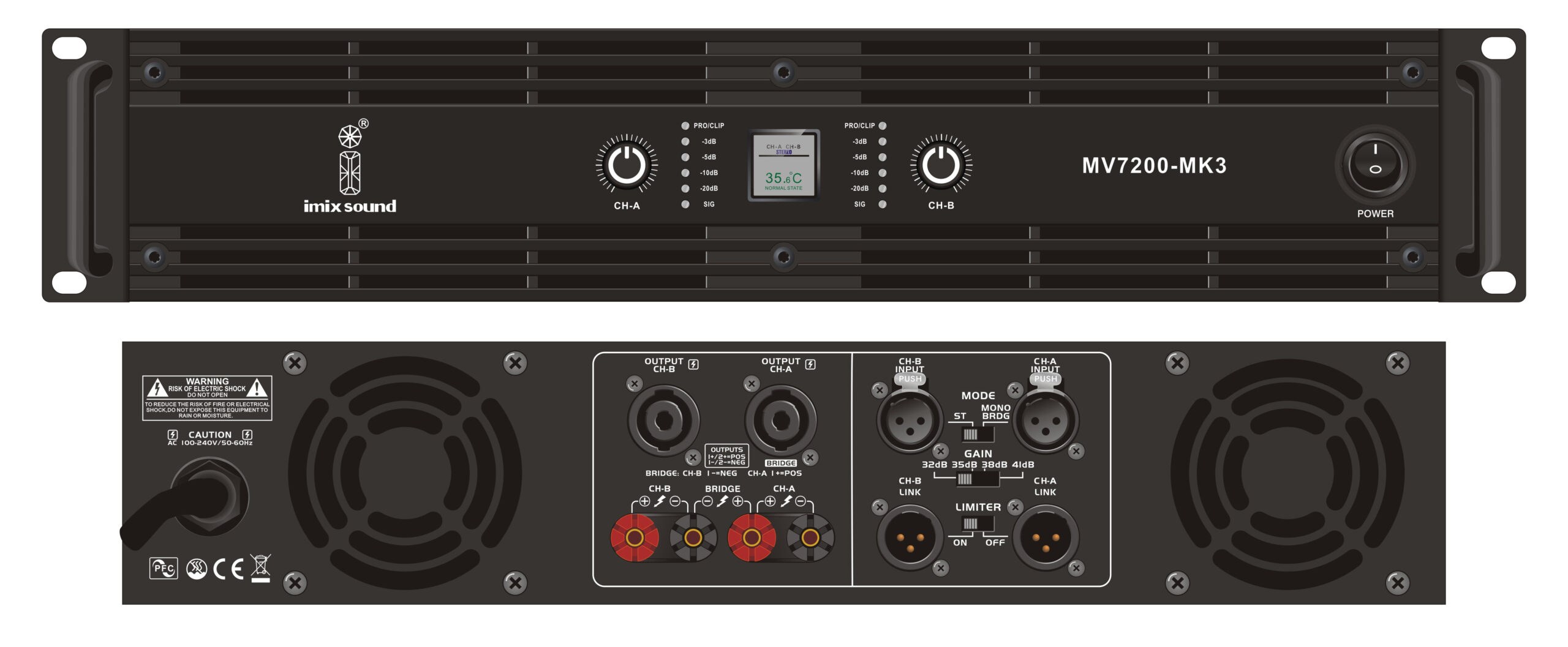Imix - MV7200-MK3 Power Amplifier — view 1