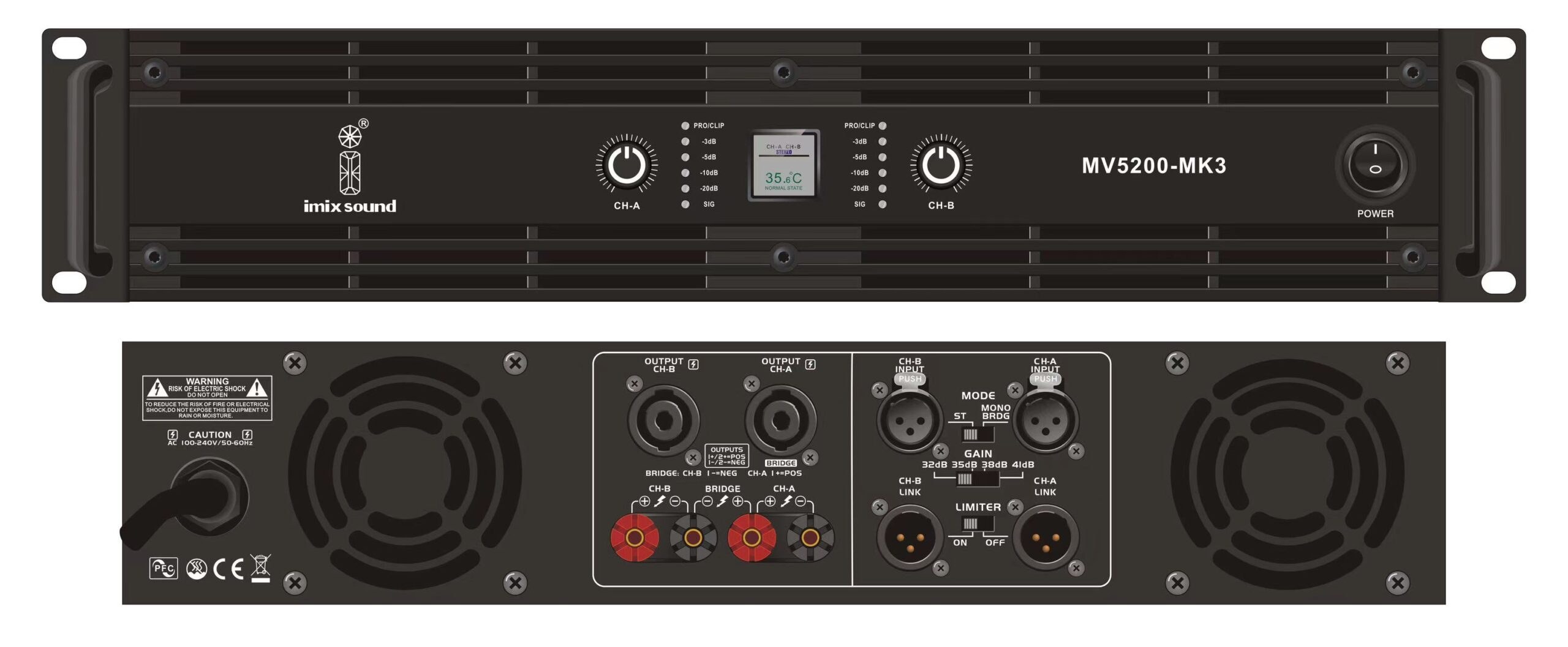 Imix - MV5200-MK3 Power Amplifier — view 1