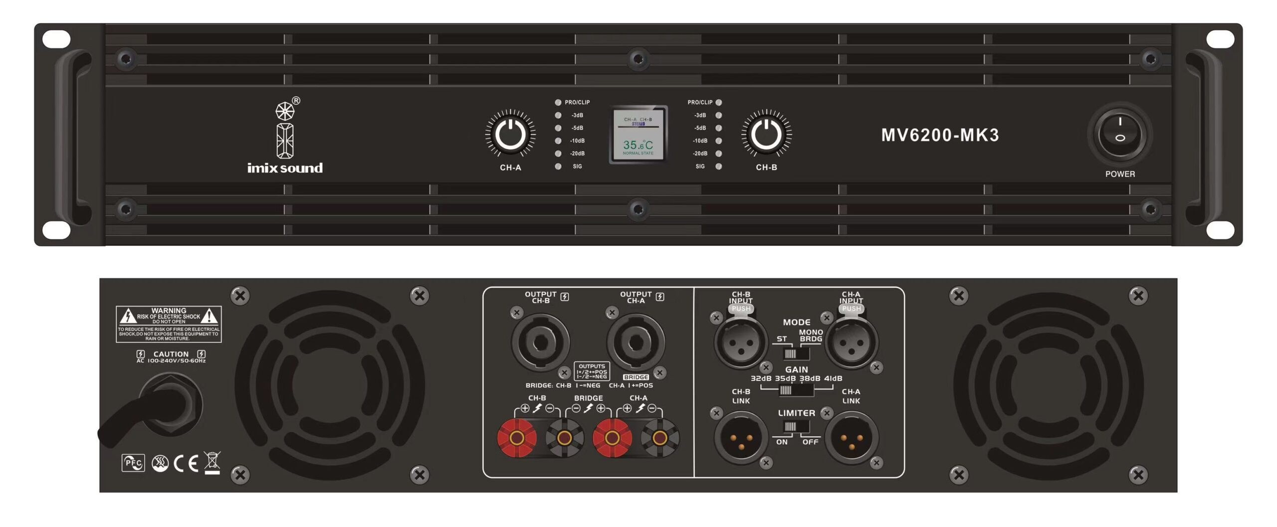 Imix - MV6200-MK3 6200W Professional Power Amplifier — view 1