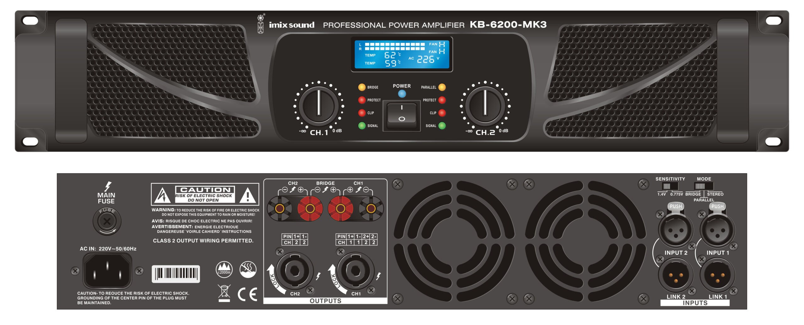 Imix - KB-6200-MK3 Professional Power Amplifier — view 1