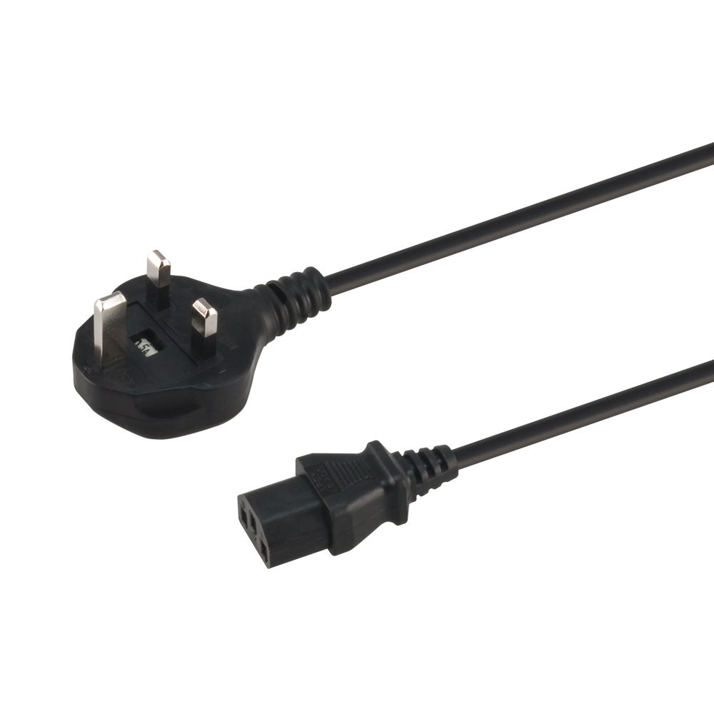 Generic Power Solutions - PWR-1H-BR-1.8M 1.8m British Plug to IEC C13 Power Cable