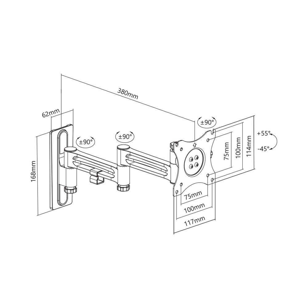 Generic Power Solutions - 13-32" Lockable Full-Motion RV TV Mount Bracket (LDA37-112) — view 3