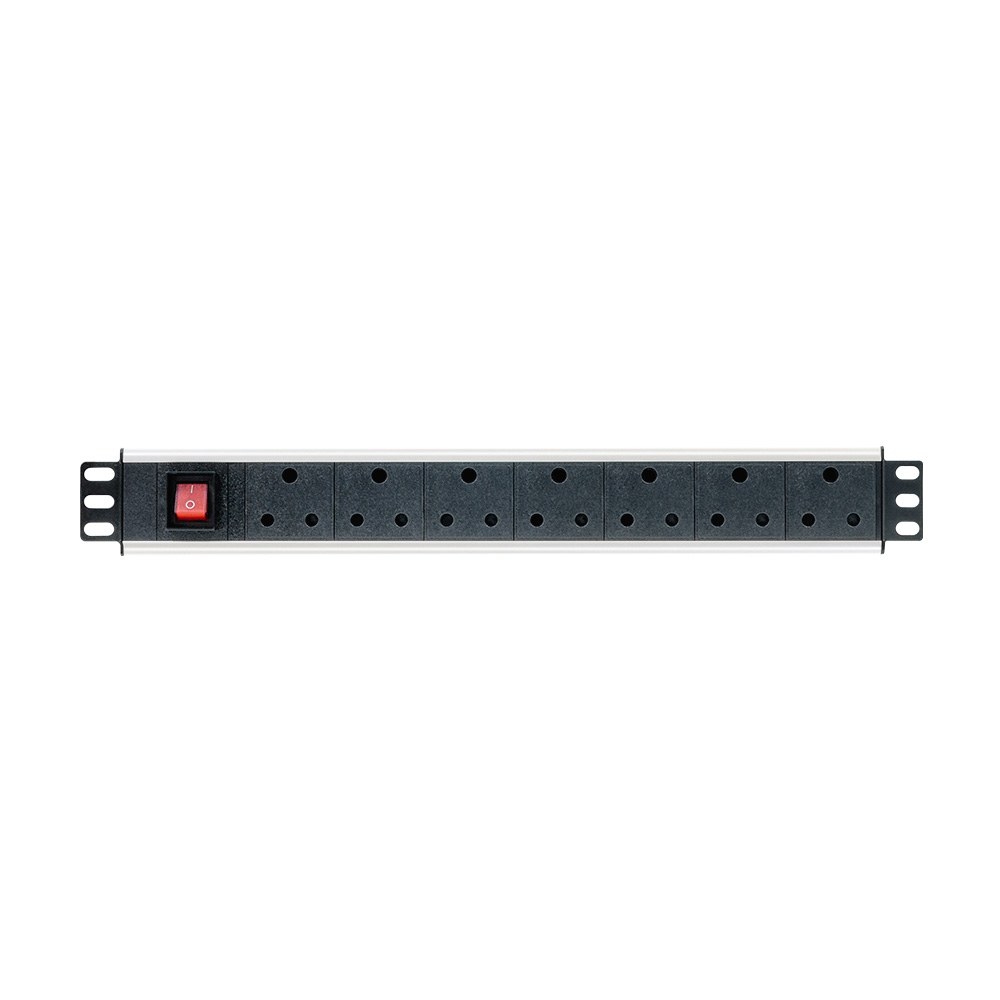 Generic Power Solutions - PWR-MP-7P-METAL 7-Port Metal Multiplug Horizontal Mount (C14 Input)