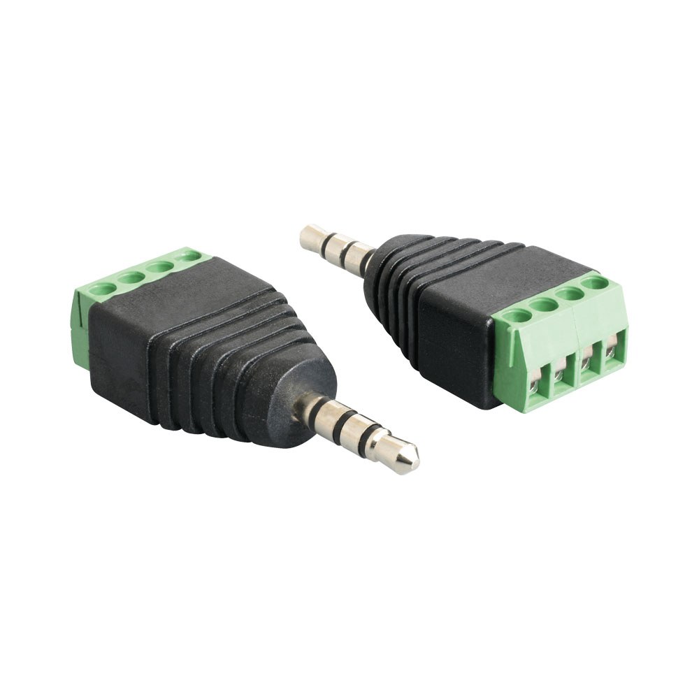 Delock - 3.5mm Stereo Plug to 4-Pin Terminal Block Adapter (65453)