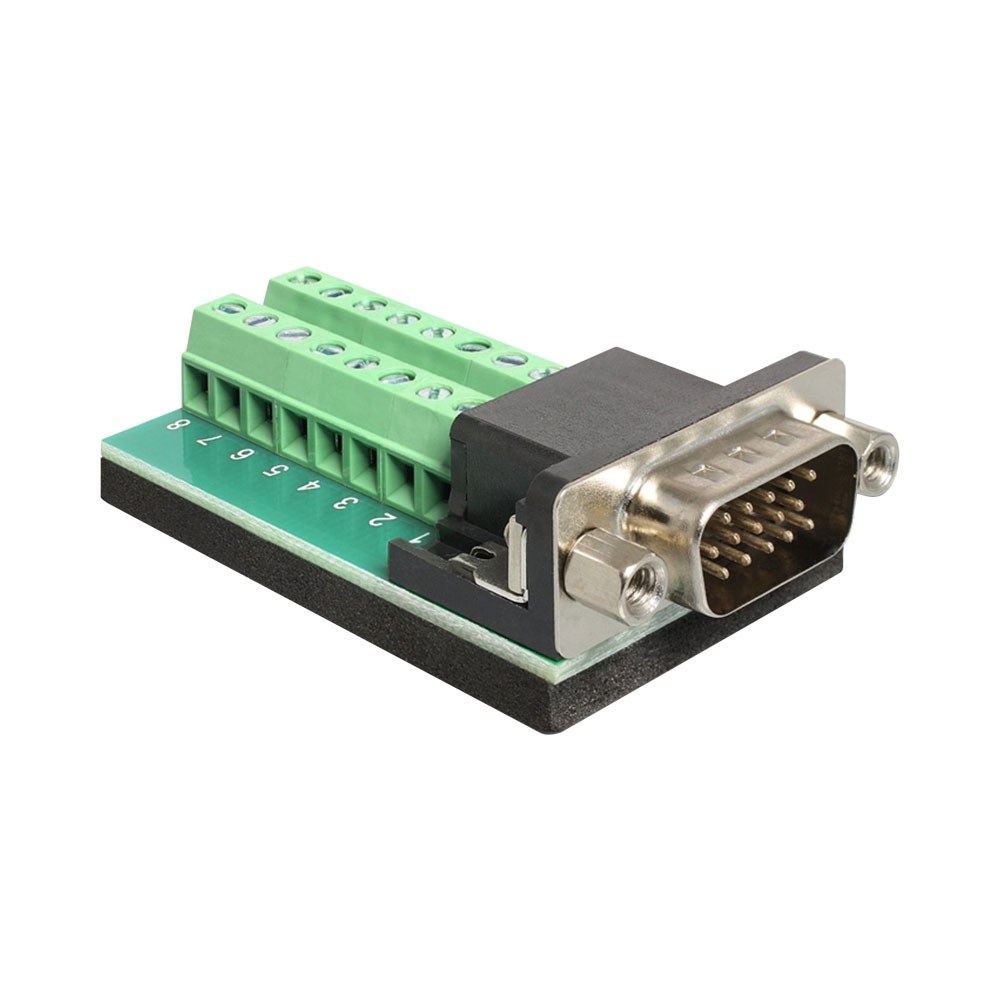 Delock - DELOCK-65424 VGA Male to 16-Pin Terminal Block Adapter
