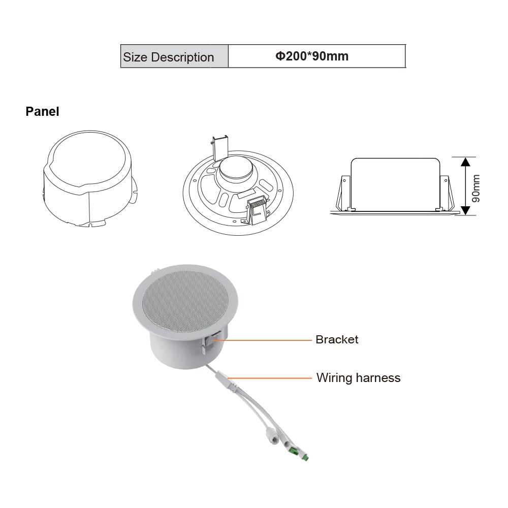 Fanvil - A201 10W IP Ceiling Speaker with PoE+ — view 2