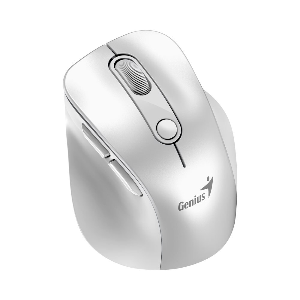 Genius - Ergo 9000S Pro Dual-Mode Wireless and Bluetooth 5.0 Rechargeable Silent Mouse