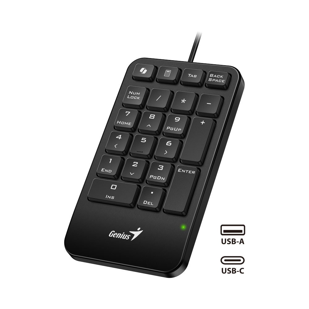 Genius - NumPad 125 USB Numeric Keypad with Copilot Button and Palm Rest