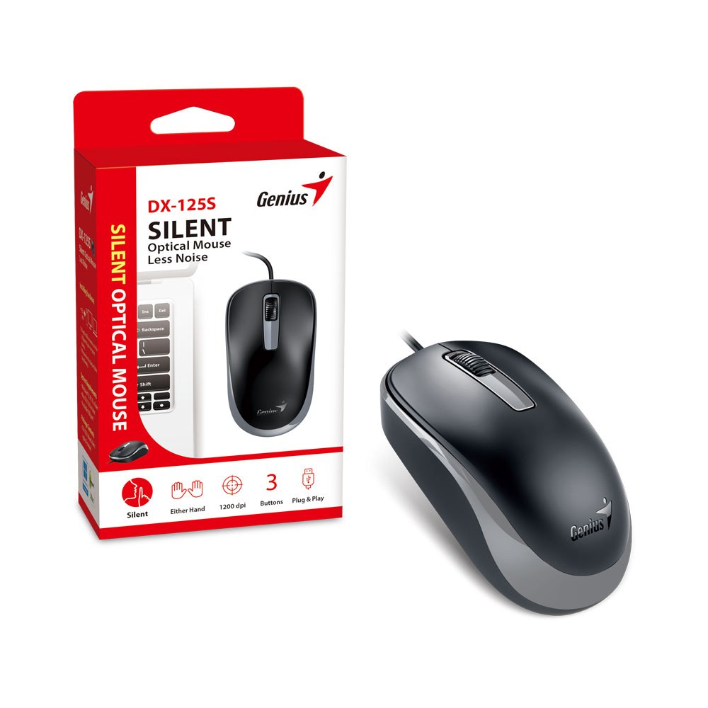 Genius - DX-125S 1.5m USB Silent Optical Mouse