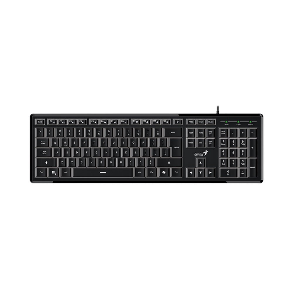 Genius - SlimStar 820 Illuminated Slim USB Keyboard with Copilot Key