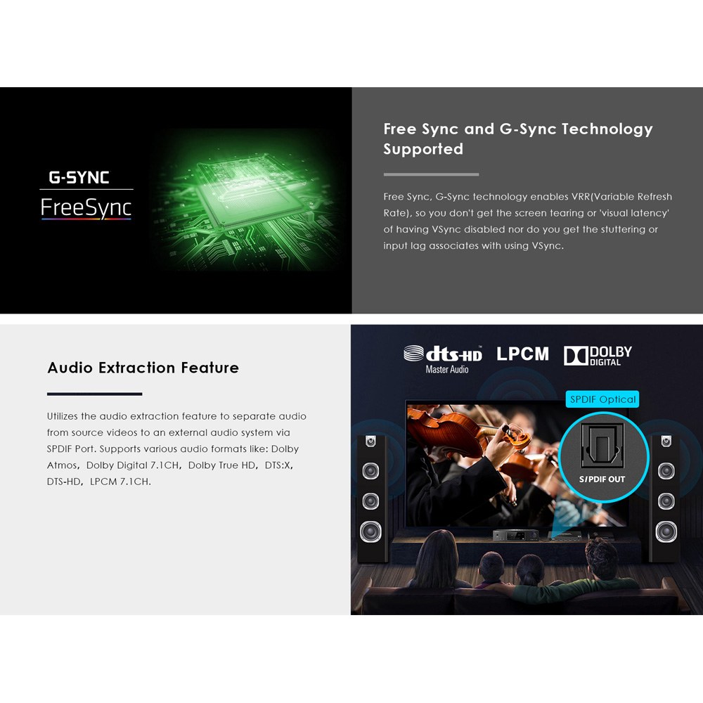 LENKENG 8K HDMI2.1 VRR Splitter with Dolby Vision — view 6