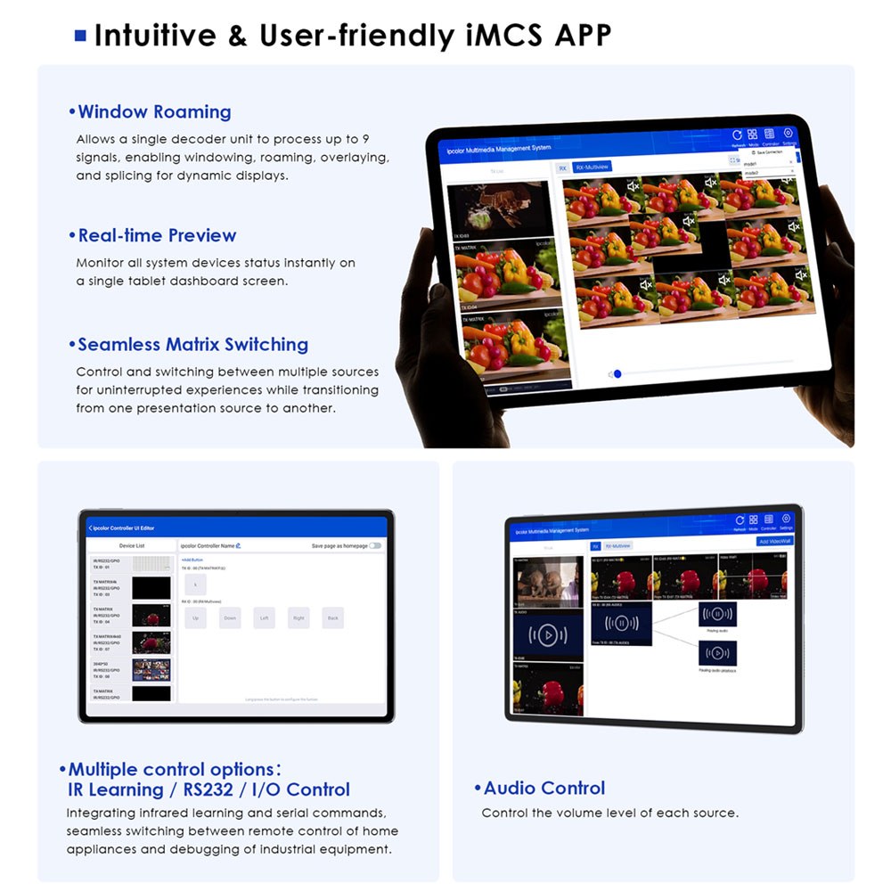 Lenkeng - IMCS-RX-MULTIVIEW 4K @60Hz Hdmi Over 1G Ip Multiview Processor With Poe — view 3
