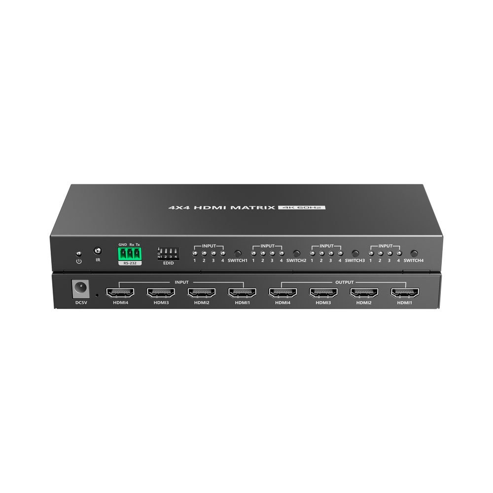 Lenkeng - LKV424 4X4 4K Hdr Hdmi Matrix Switch With Rs-232