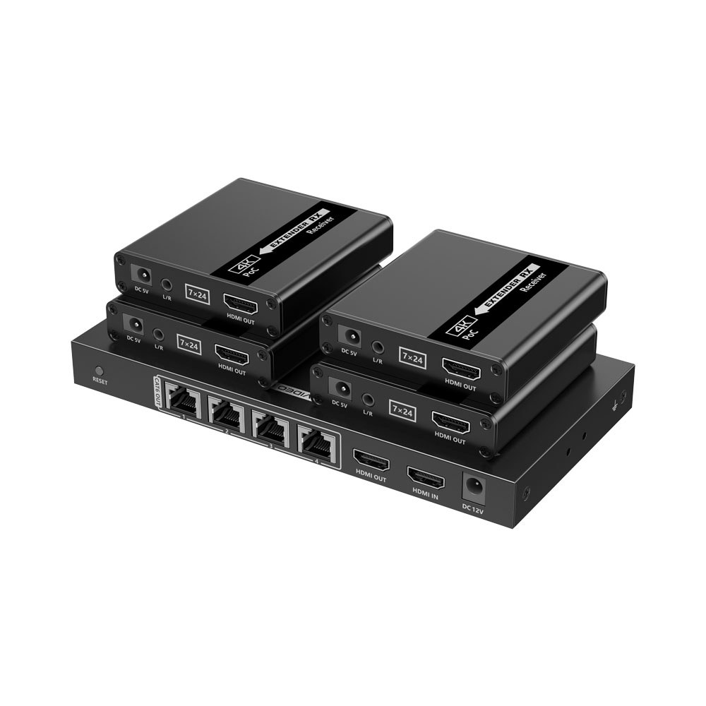 LENKENG 40M 4K 30HZ 1X 2/4/8 HDMI OVER CAT6 EXTENDER SPLITTERS — view 5
