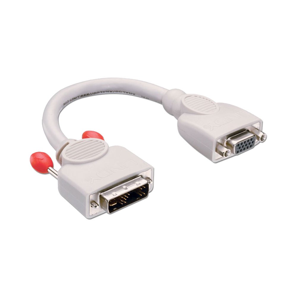 LINDY DVI MALE TO VGA FEMALE ADAPTER CABLE - 0.2M