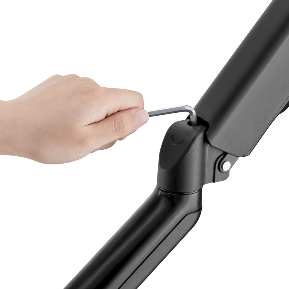 Linkqnet - LDT46-C012U 17-32″ Single Monitor Spring-Assisted Desktop Bracket With Usb And Audio Ports — view 2