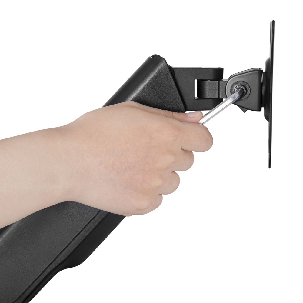 Linkqnet - LDT46-C012U 17-32″ Single Monitor Spring-Assisted Desktop Bracket With Usb And Audio Ports — view 3