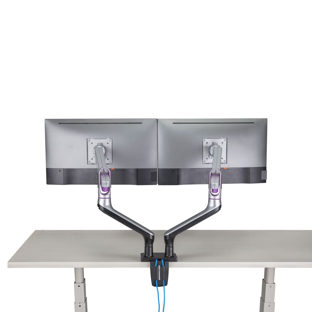 LINKQNET 17-32″ DUAL MONITOR ALUMINIUM SPRING-ASSISTED ARMS WITH USB PORTS — view 10