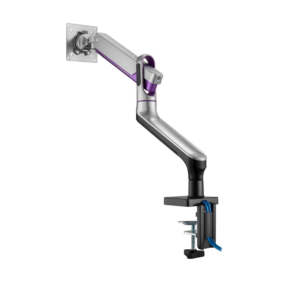 LINKQNET 17-32″ SINGLE MONITOR ALUMINIUM SPRING-ASSISTED ARM WITH USB PORTS — view 2
