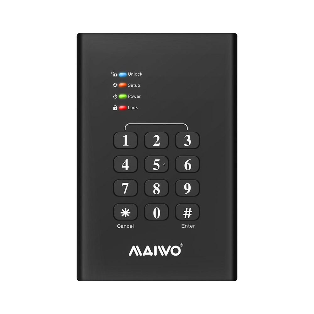 Maiwo - Keypad Security HDD Enclosure, 2.5" USB 3.0 (K2568KPA)